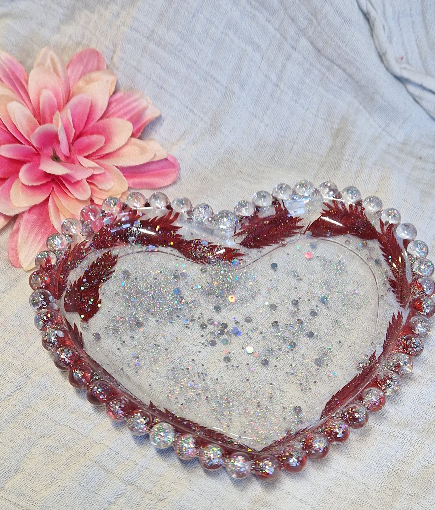 Große Herzschale aus Resin