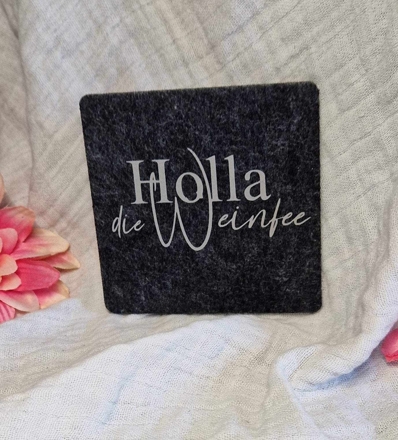 Untersetzer "Weinliebhaber" aus Filz 10cm