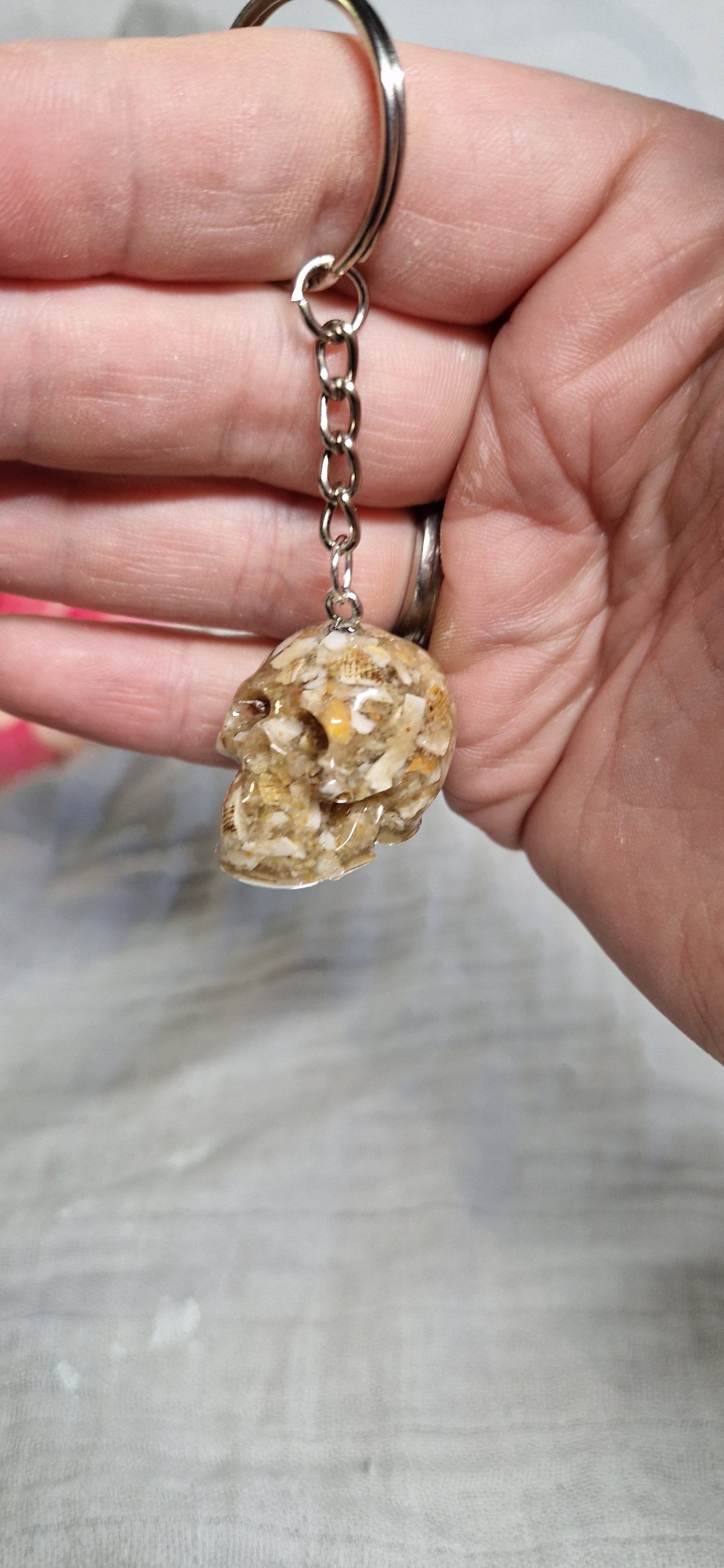 Totenkopf Schlüsselanhänger aus Resin