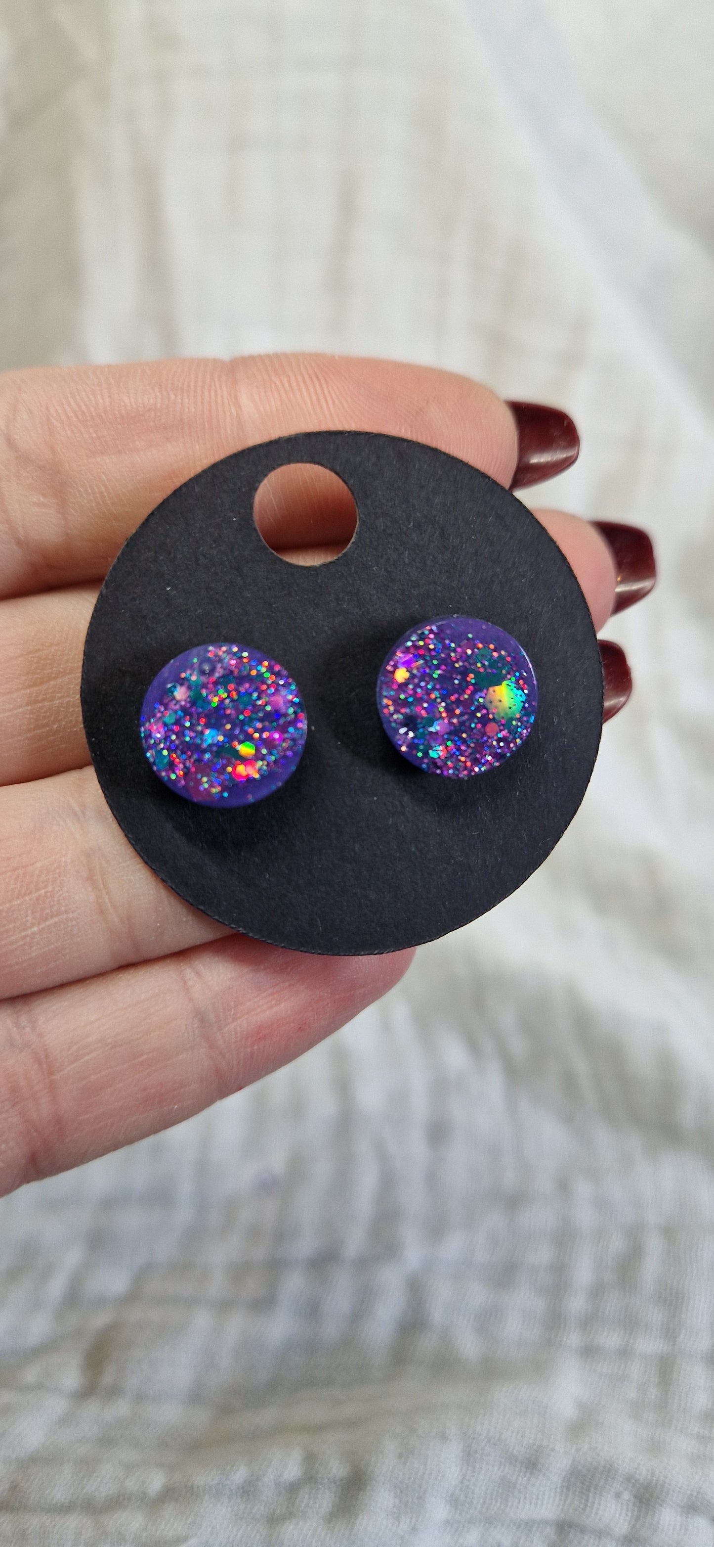 Ohrringe aus Epoxidharz in versch. Designs