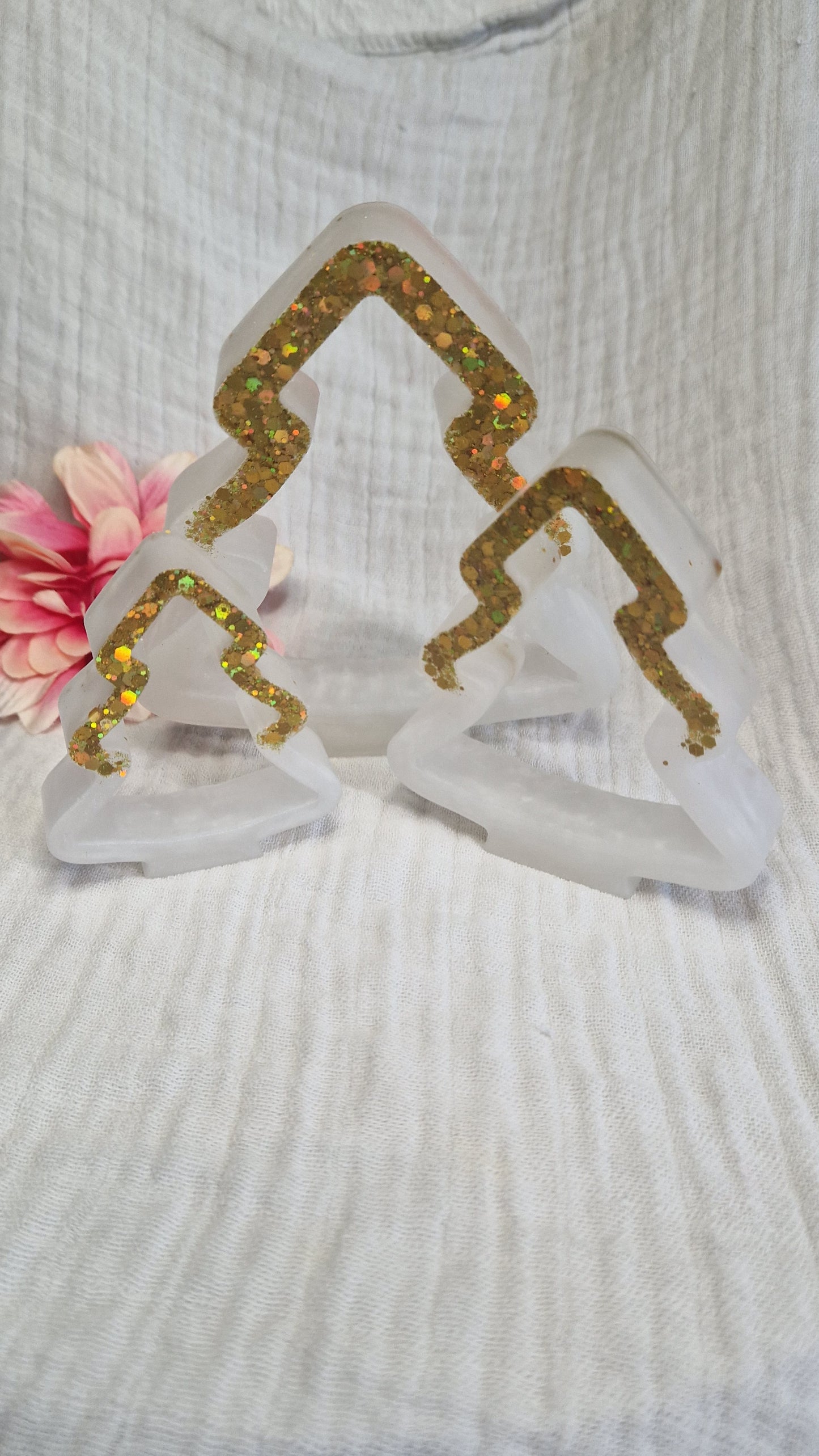 Tannenbaumset (Deko) aus Epoxidharz in versch. Farben