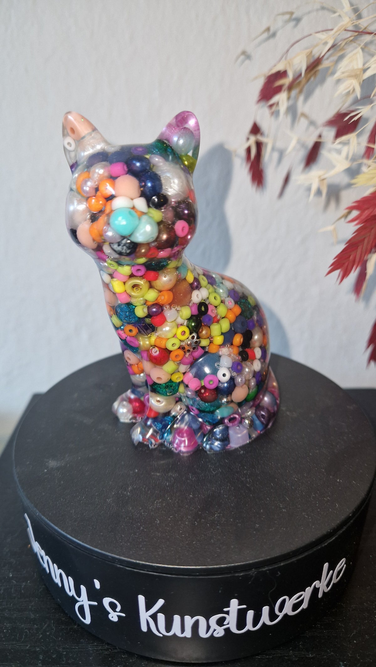 Große Katzen Figur aus Resin