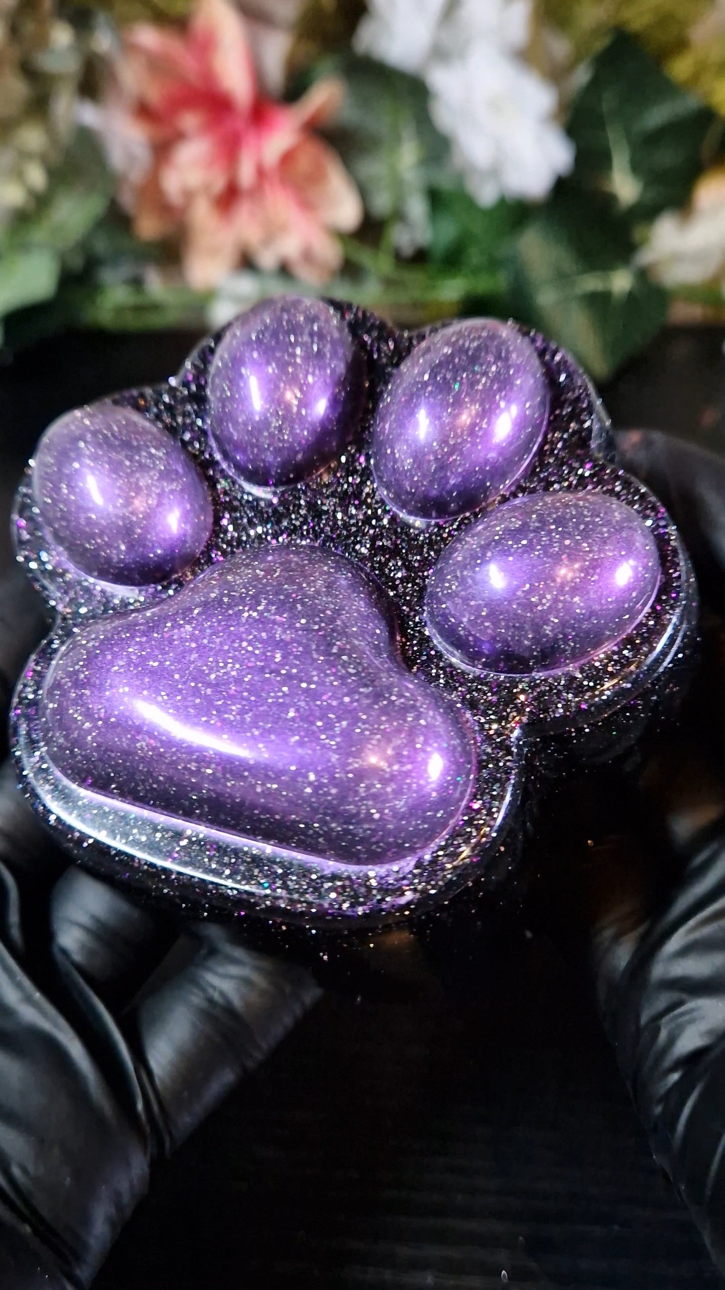 Dose "Pfote" aus Resin