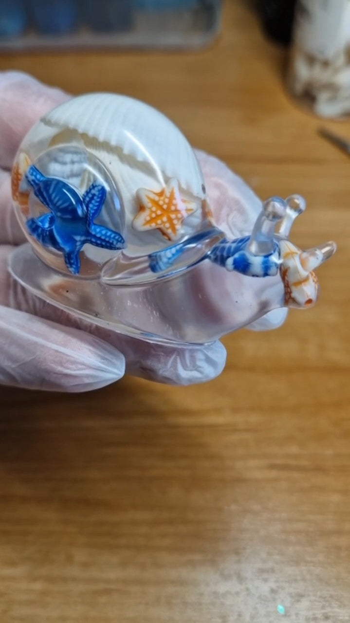 Kleine Schnecki Figur aus Resin