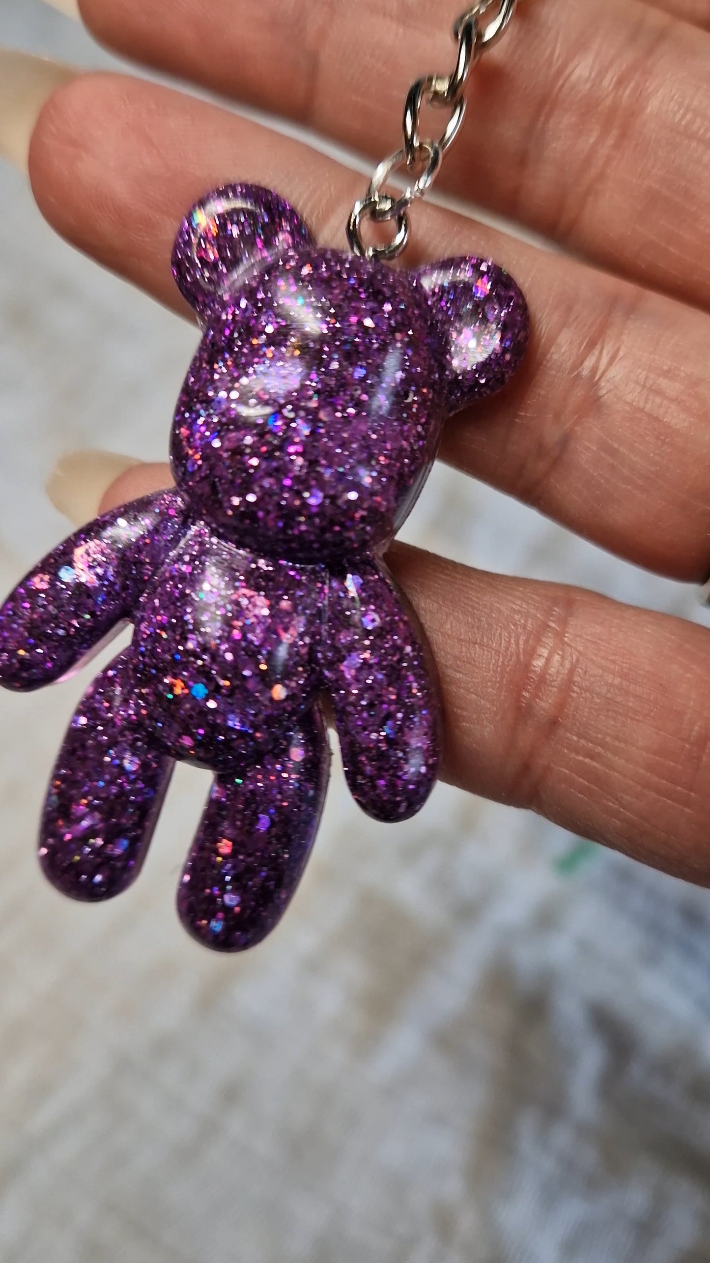 Schlüsselanhänger "Teddy" in versch. Design aus Resin