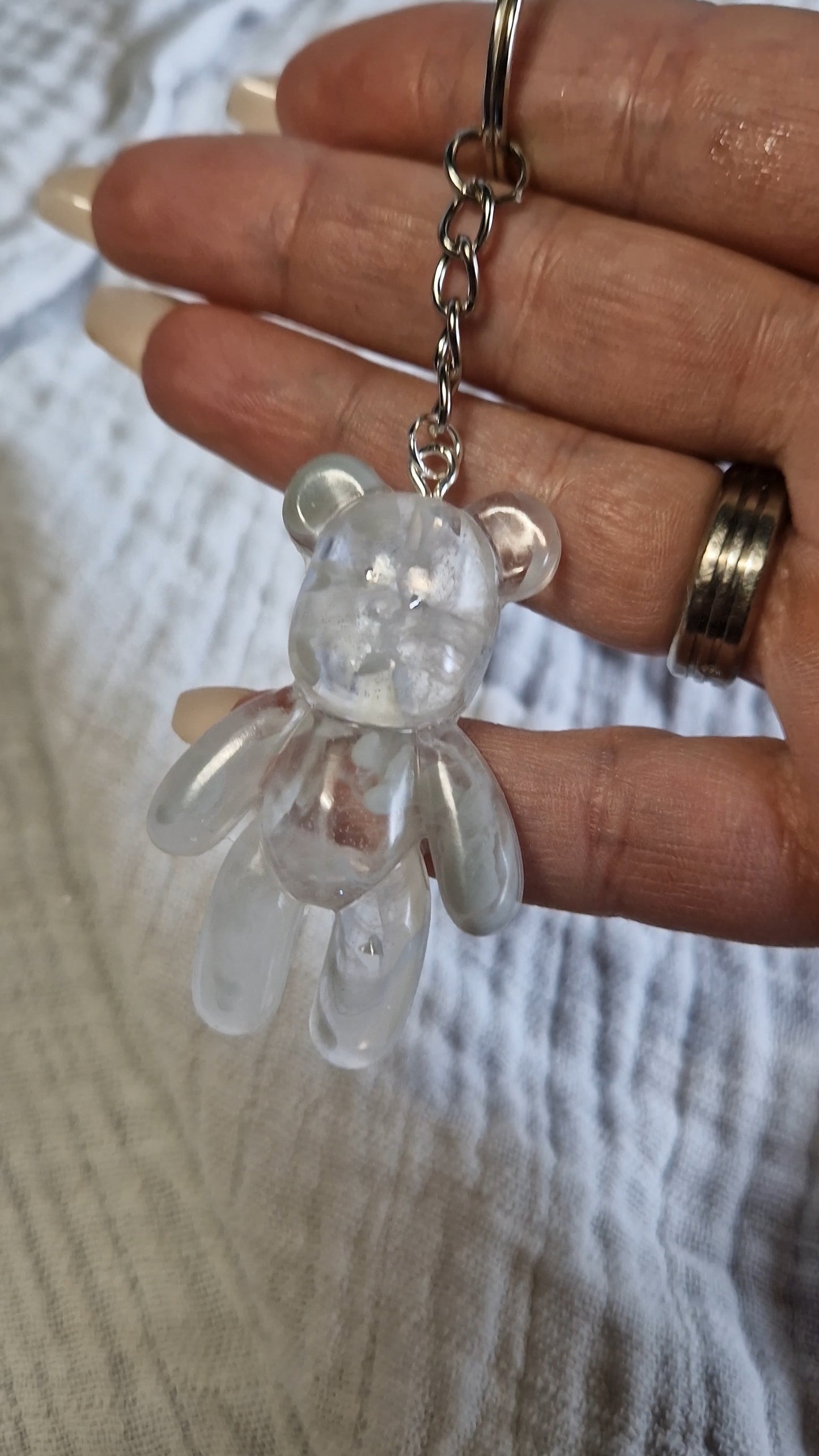 Schlüsselanhänger "Teddy" in versch. Design aus Resin