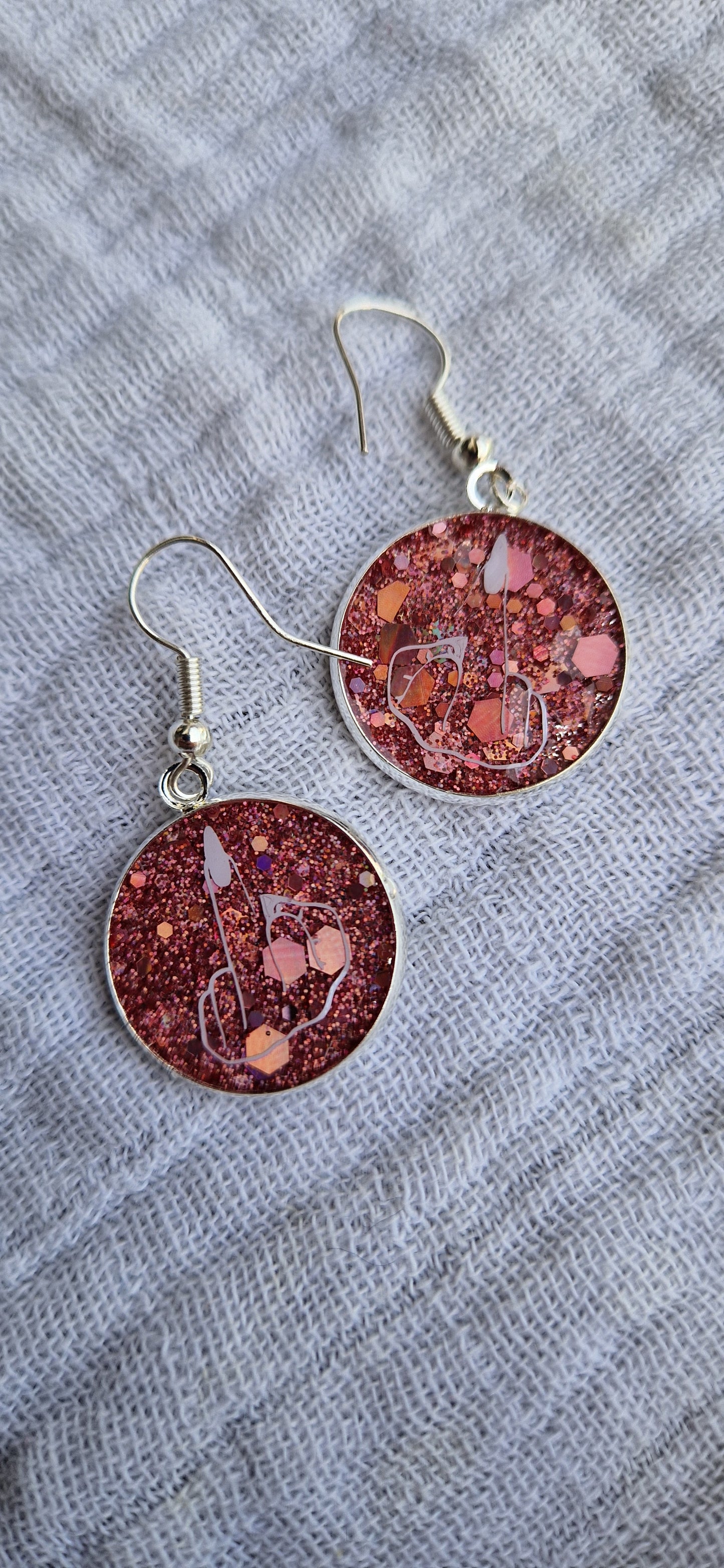 Ohrringe aus Edelstahl&Epoxidharz in versch. Designs (Modeschmuck)