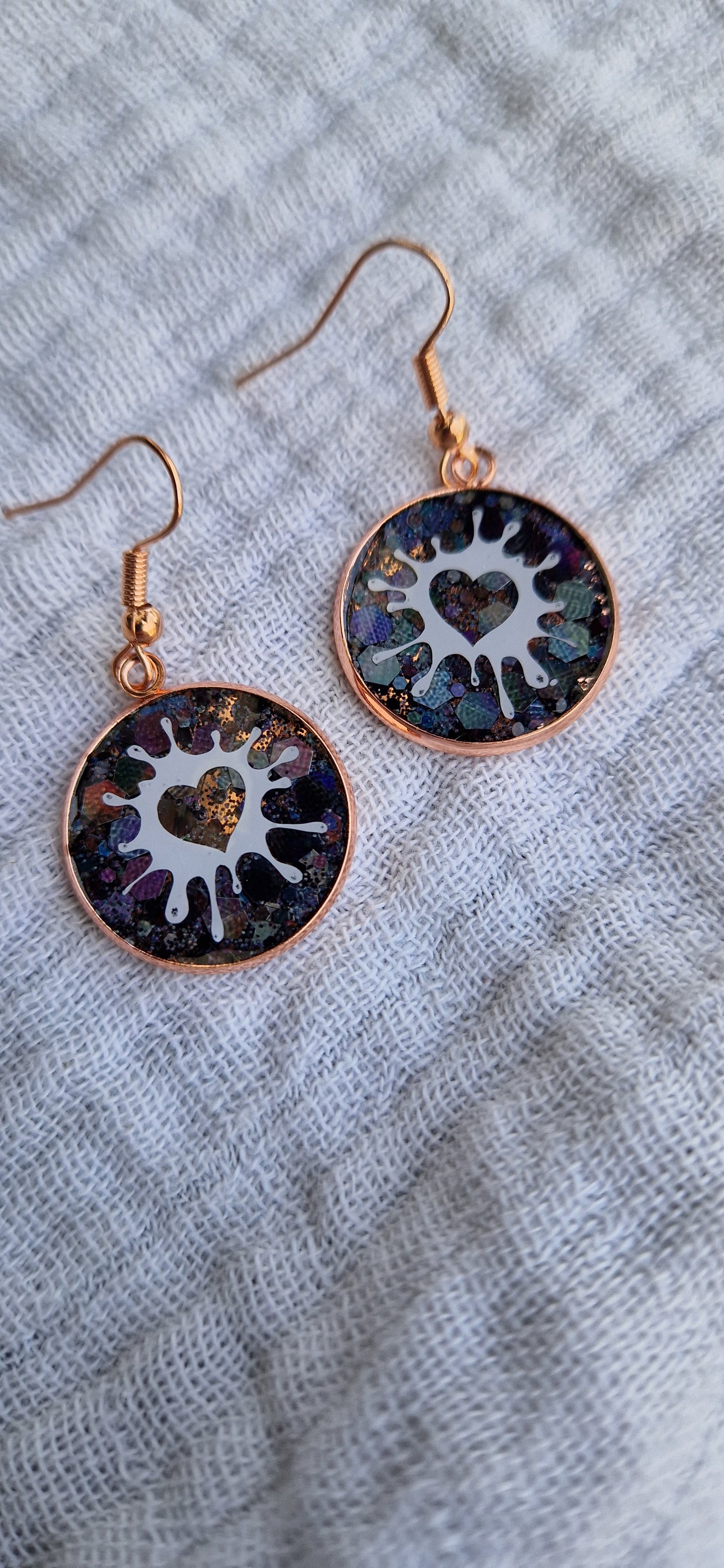 Ohrringe aus Edelstahl&Epoxidharz in versch. Designs (Modeschmuck)