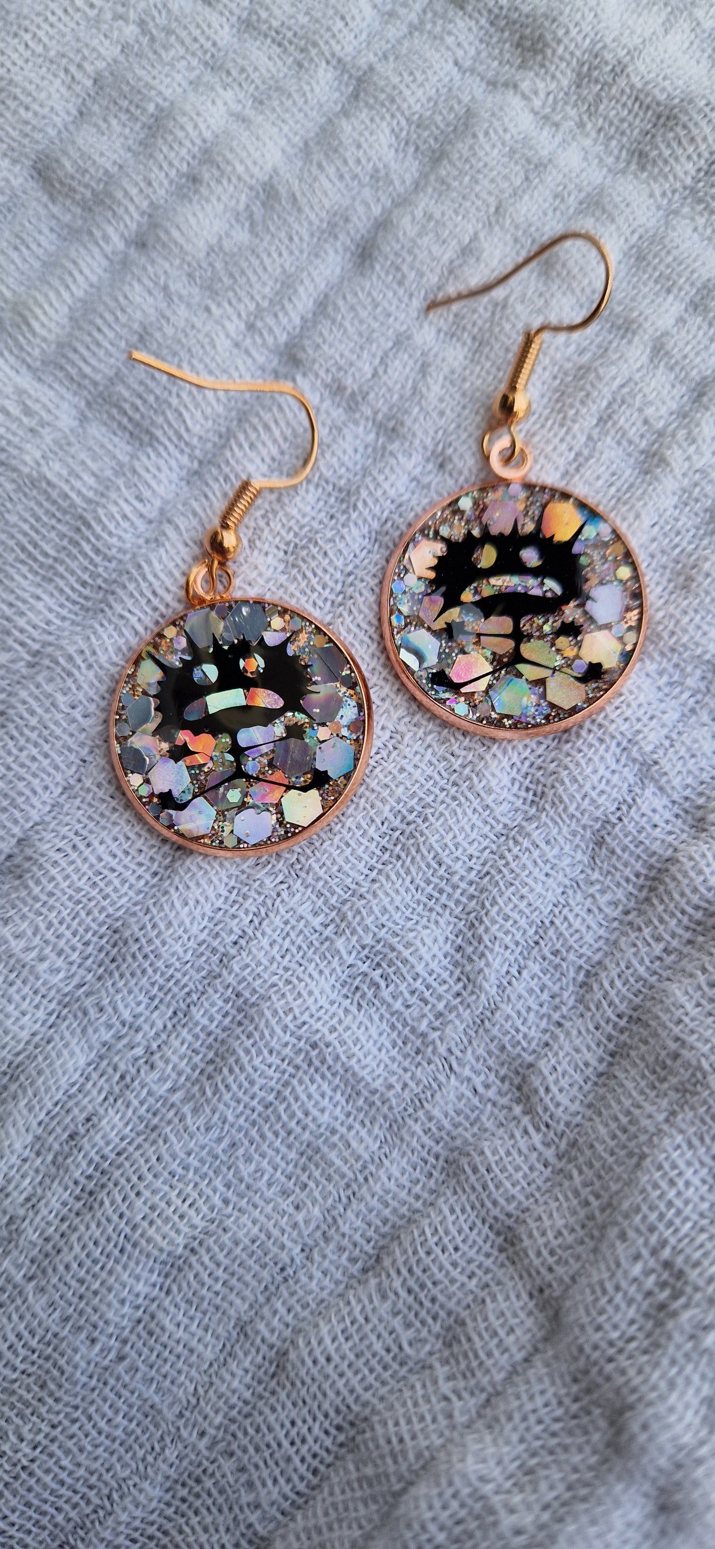 Ohrringe aus Edelstahl&Epoxidharz in versch. Designs (Modeschmuck)