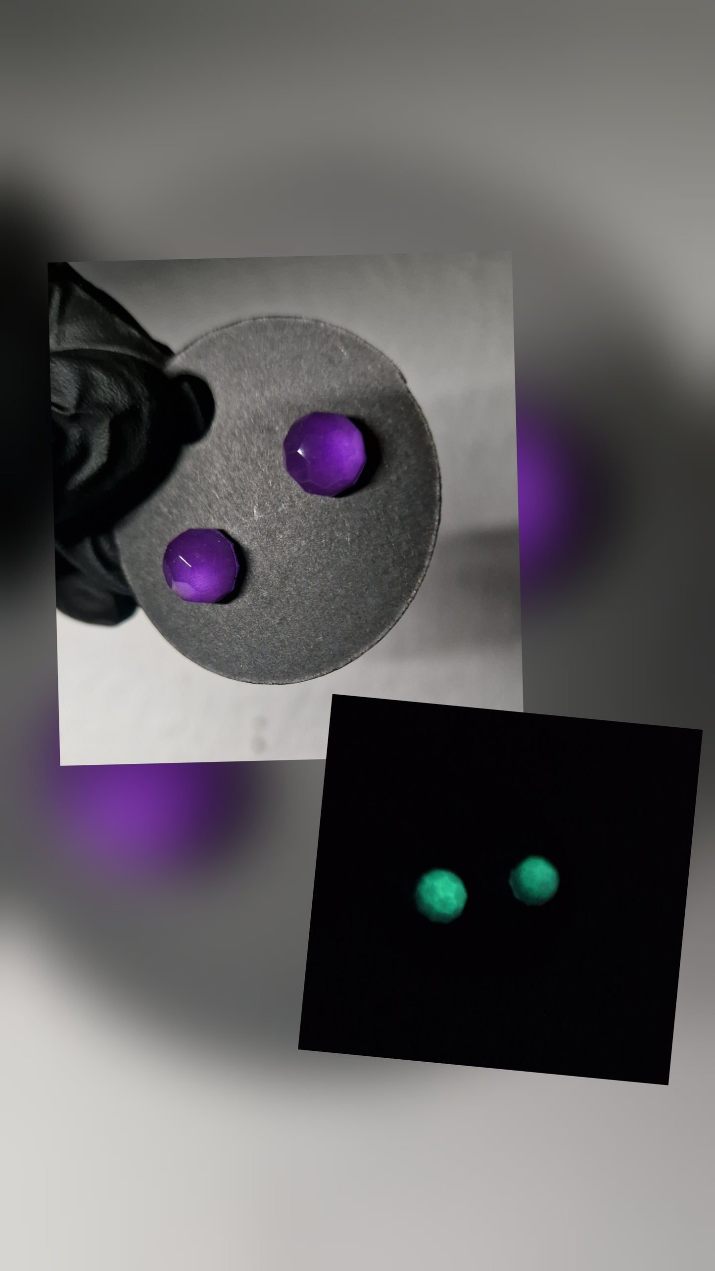 Stecker Ohrringe aus Resin in versch. Design