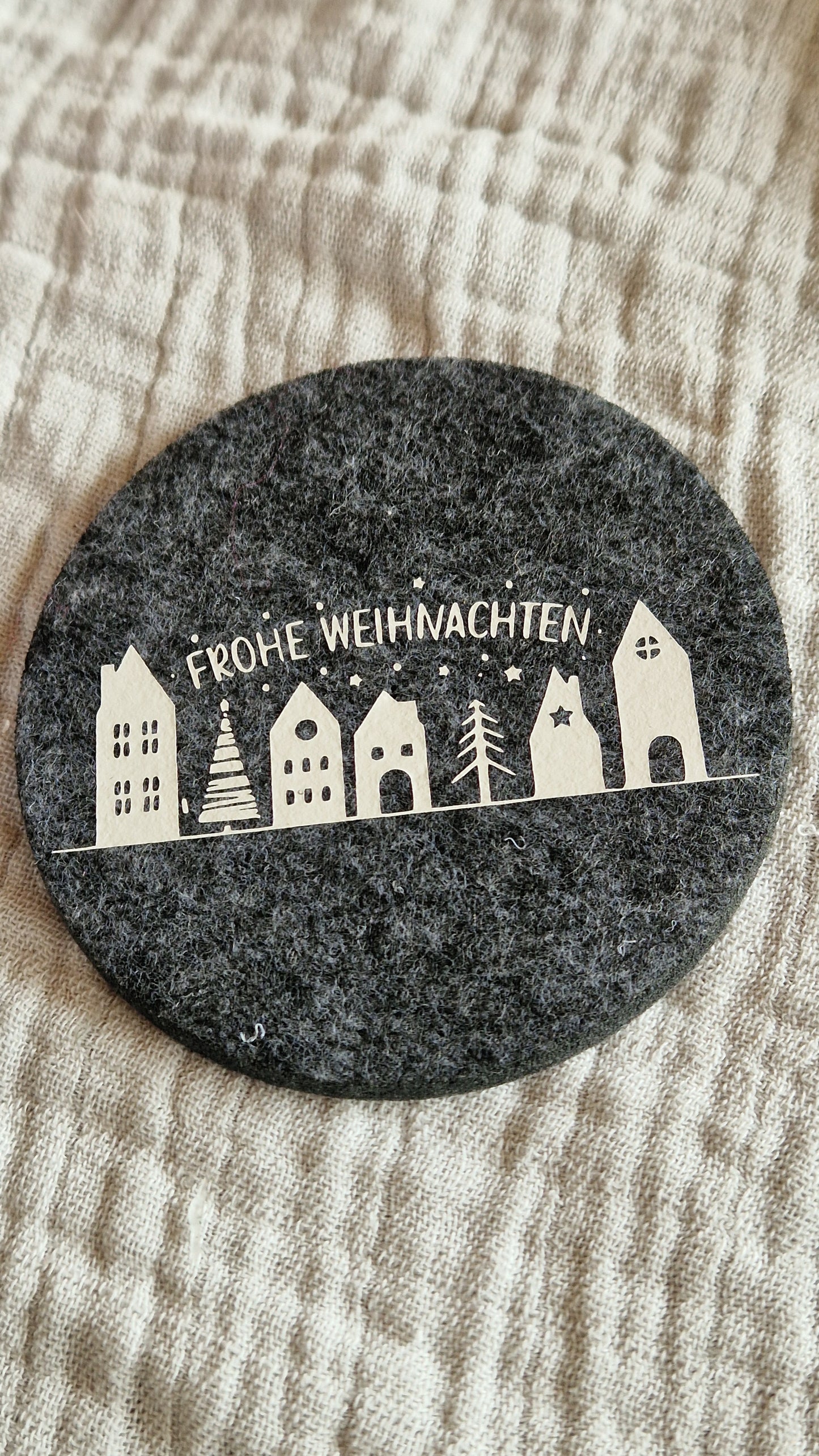 Untersetzer "Weihnachten" aus Filz 10cm