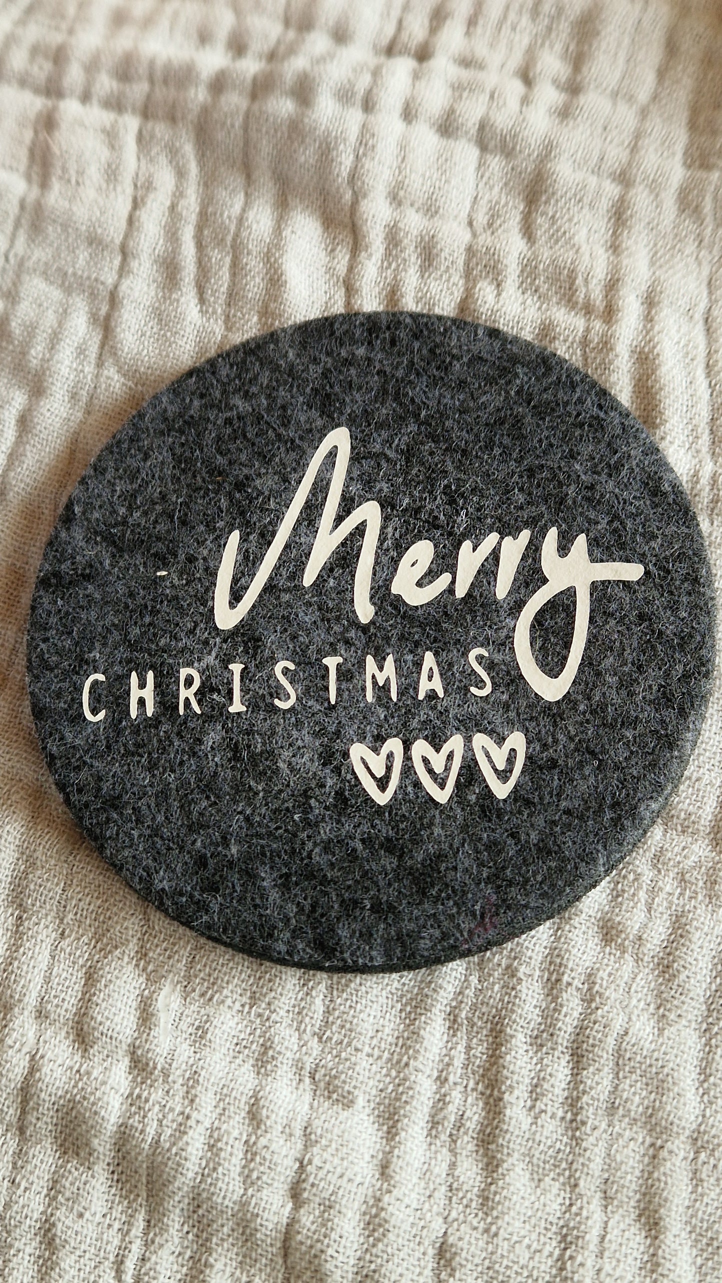 Untersetzer "Weihnachten" aus Filz 10cm