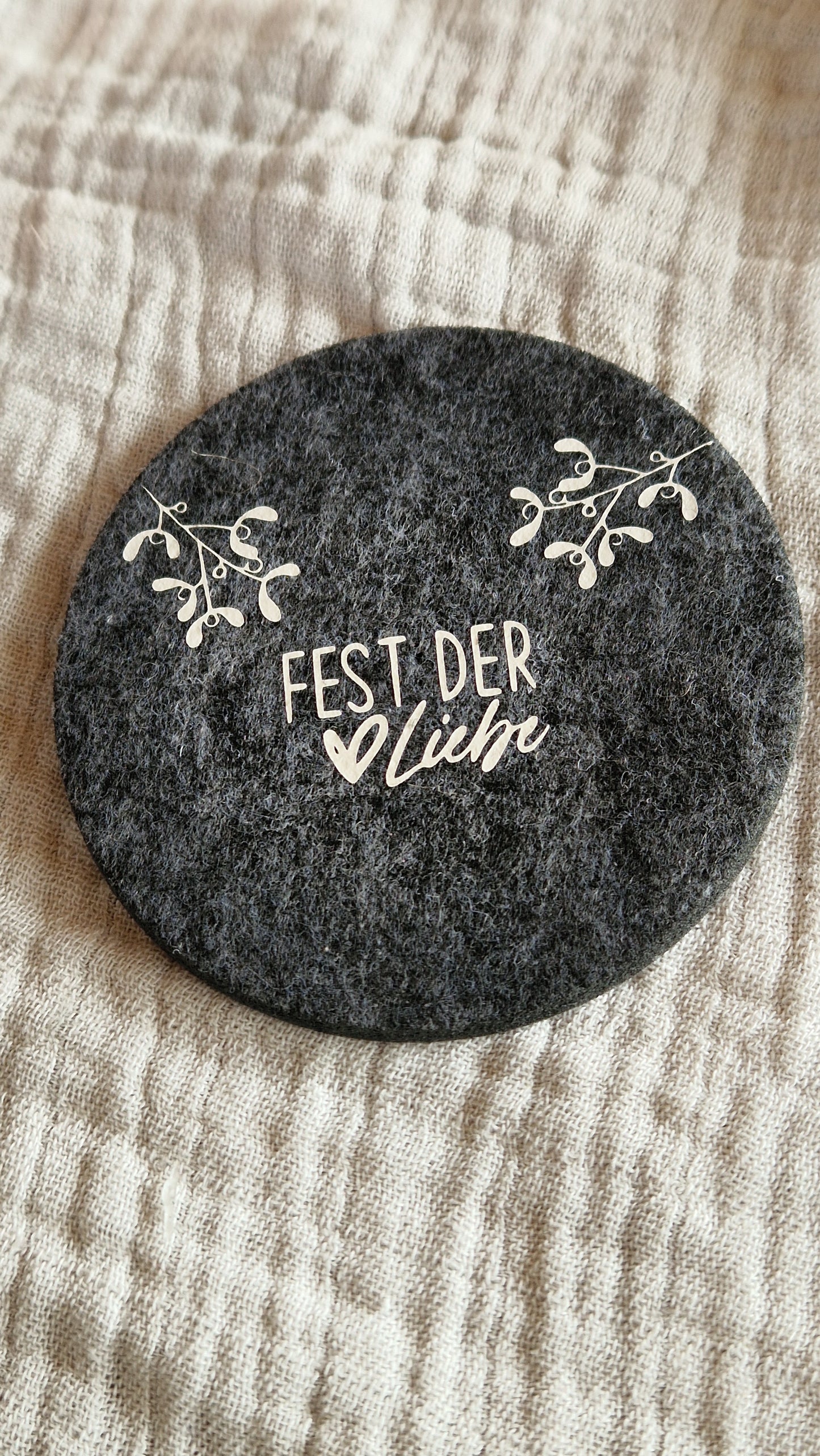 Untersetzer "Weihnachten" aus Filz 10cm