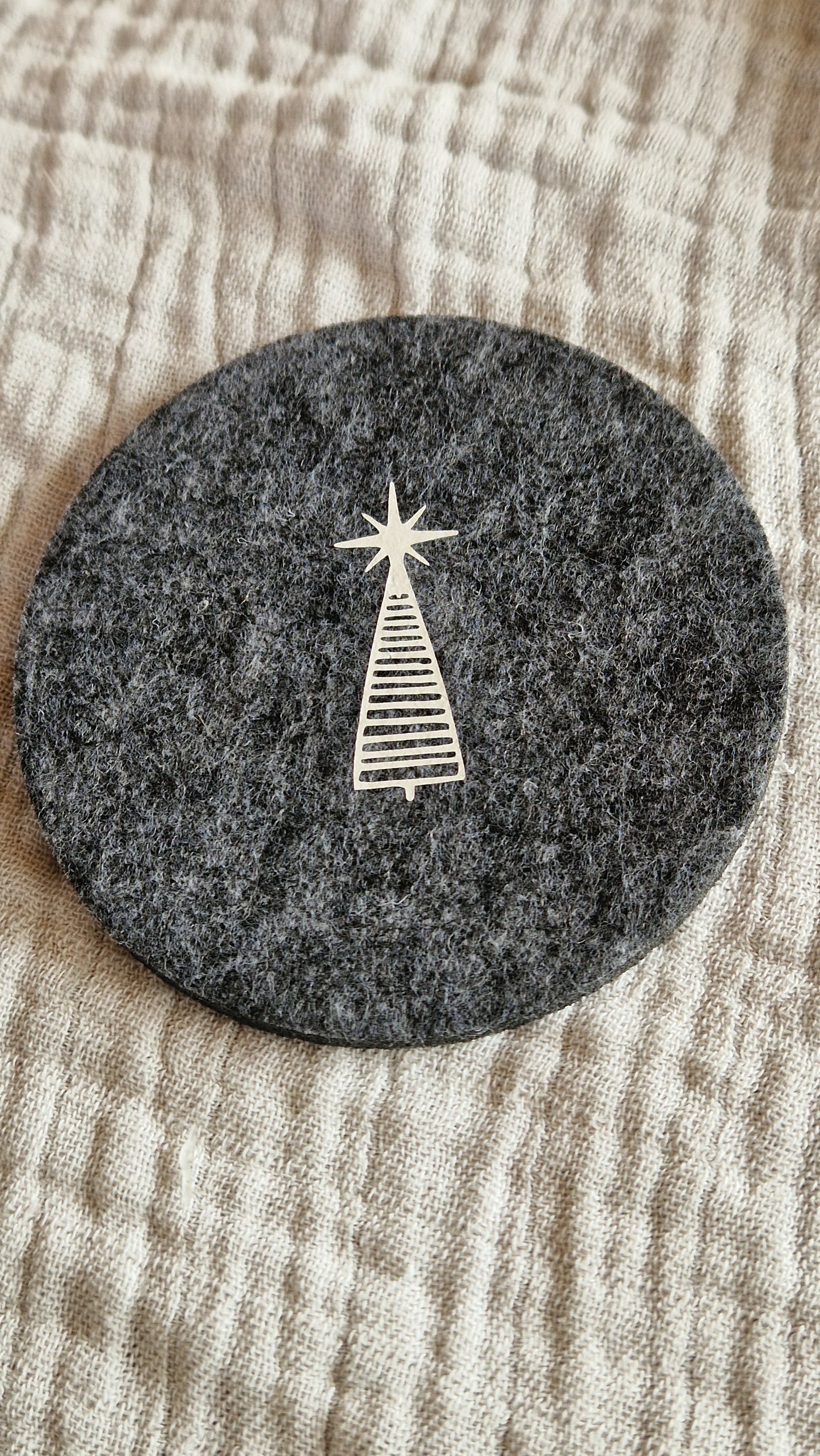 Untersetzer "Weihnachten" aus Filz 10cm