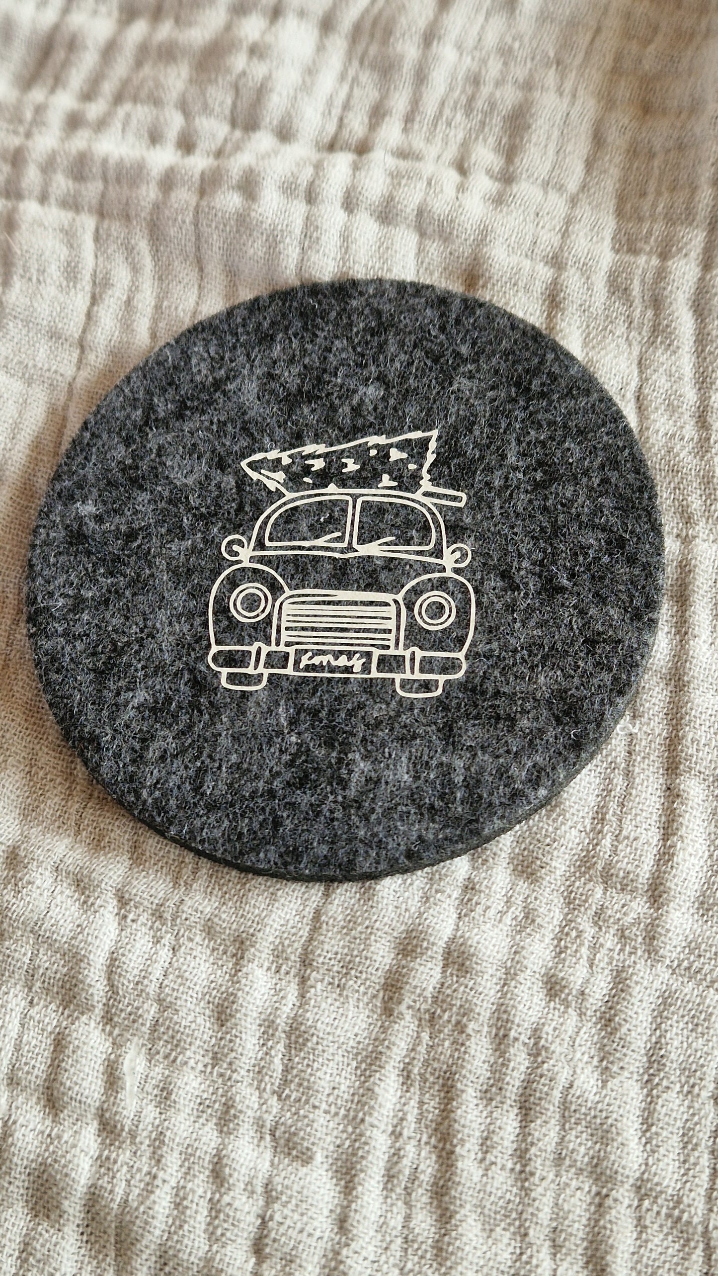 Untersetzer "Weihnachten" aus Filz 10cm