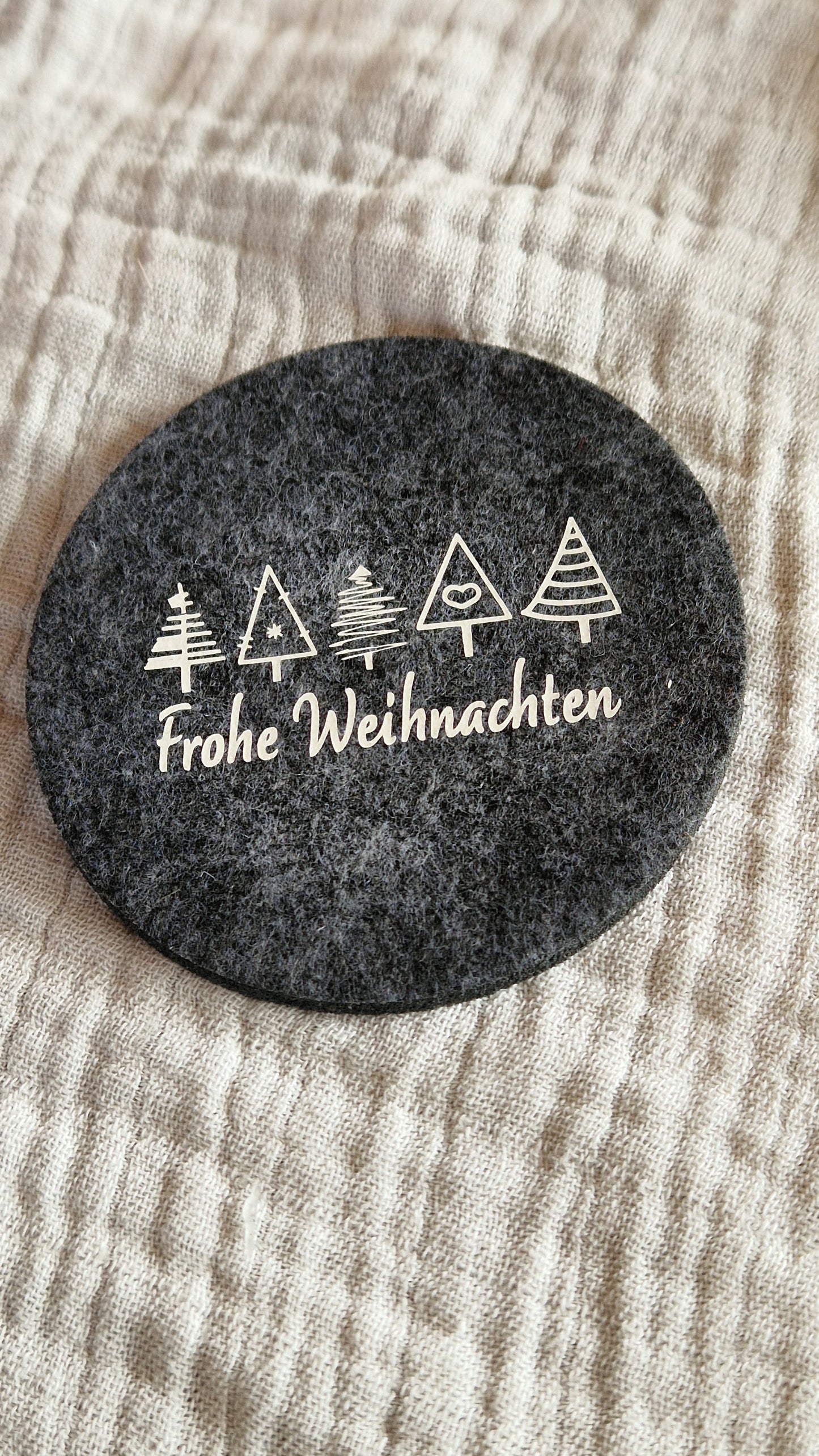 Untersetzer "Weihnachten" aus Filz 10cm