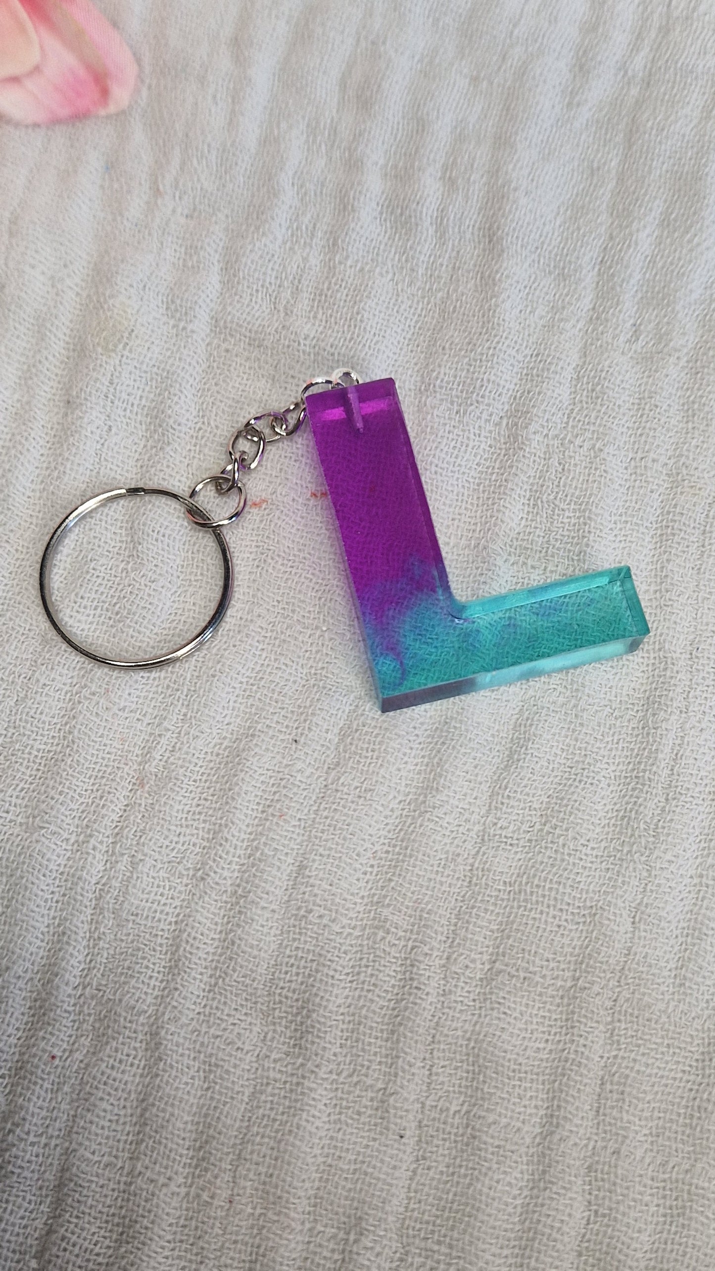 Buchstaben Schlüsselanhanger aus Resin