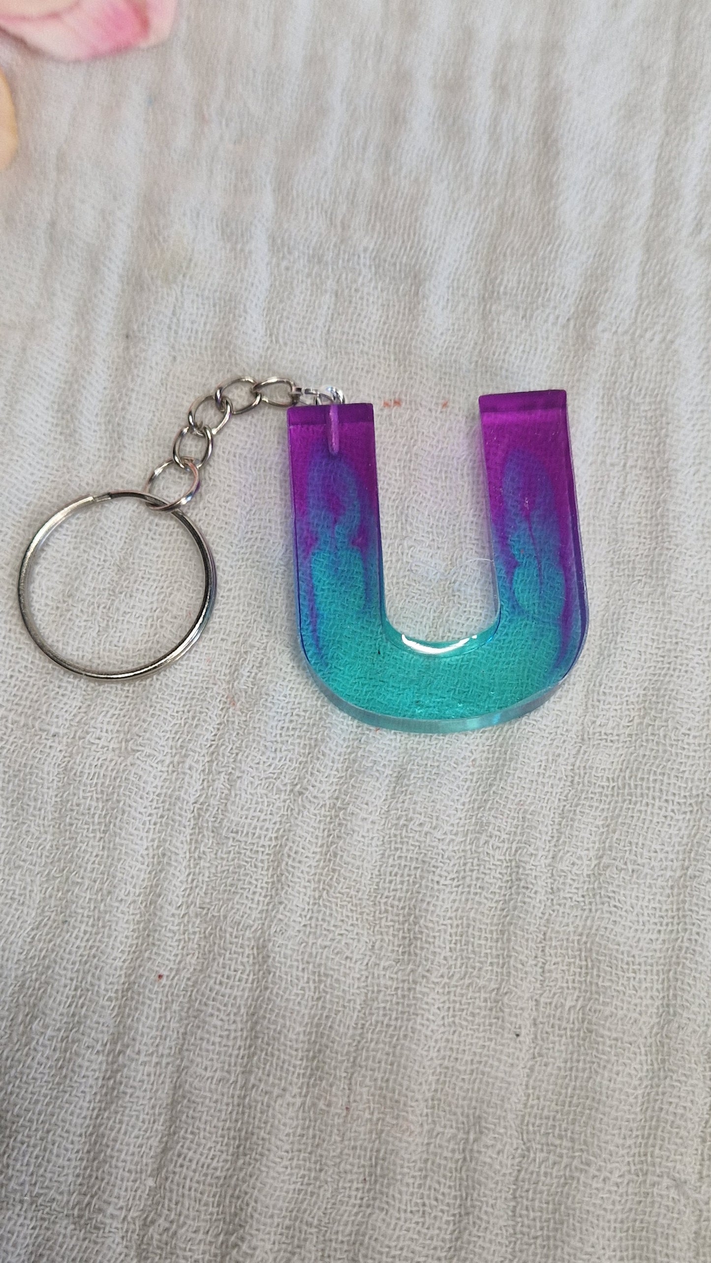 Buchstaben Schlüsselanhanger aus Resin