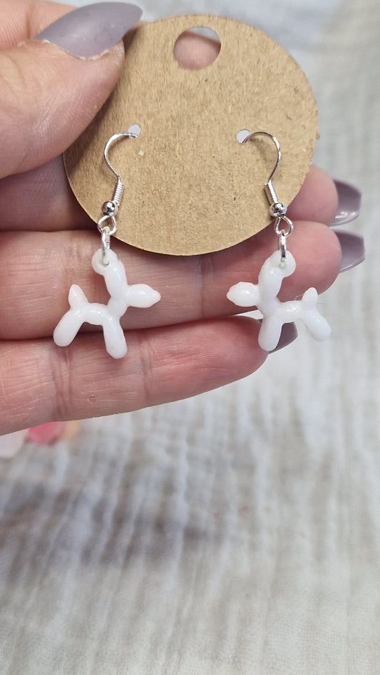 Ohrringe "Ballonhund" aus Resin in versch. Farben