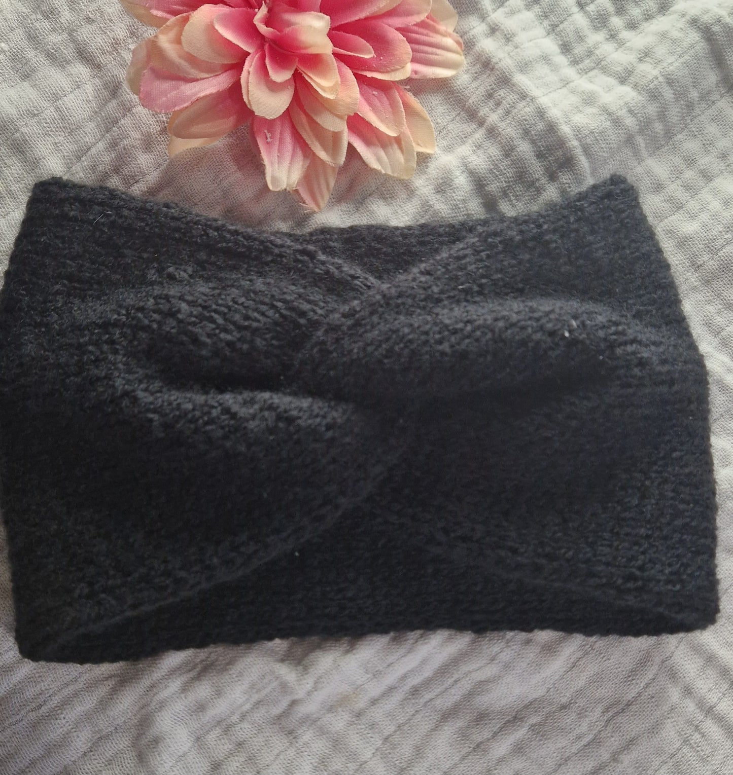 Doppellagig gestrickte Stirnbänder KU 53-56cm