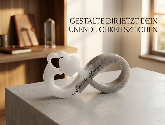 Unendlichkeitszeichen Aufsteller aus Resin in deiner Wunschfarbe