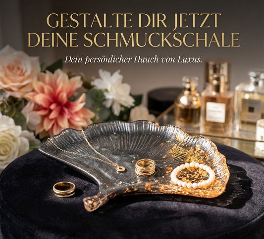 Schale "Blatt" aus Resin in deiner Wunschfarbe
