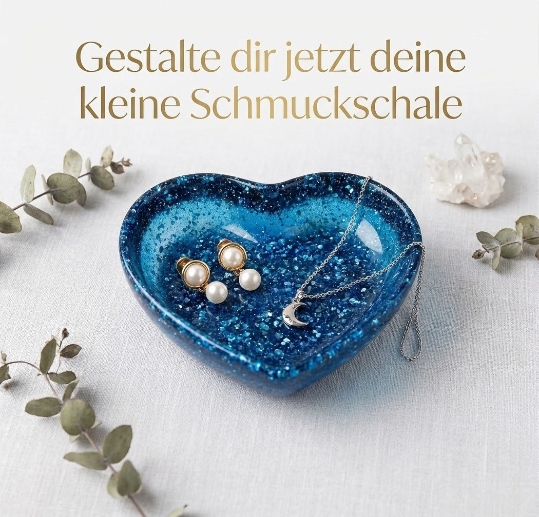 kleine Herzschale aus Resin in deiner Wunschfarbe