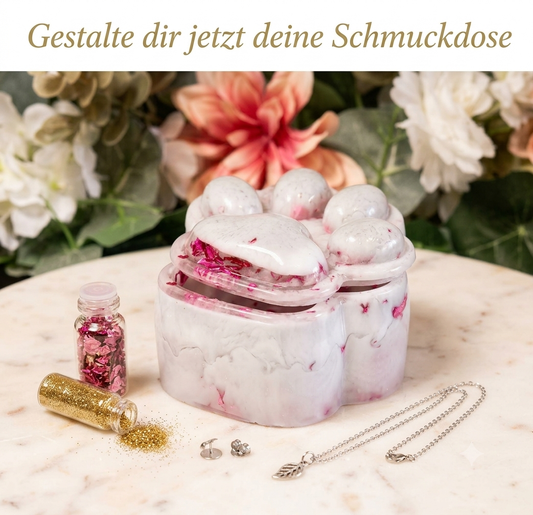 Dose (Pfote) aus Resin in deiner Wunschfarbe