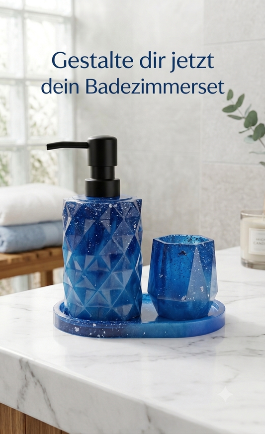 3 teiliges Badezimmer Set aus Resin in deiner Wunschfarbe