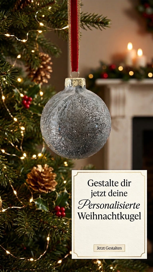 Personalisierte Weihnachtskugel aus Epoxidharz