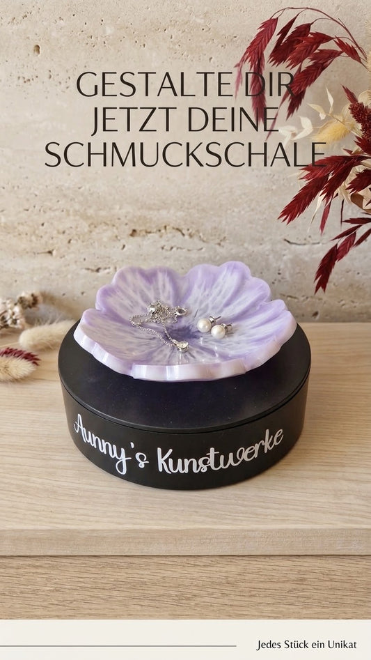 Kleine Blumenschale aus Epoxidharz in deiner Wunschfarbe