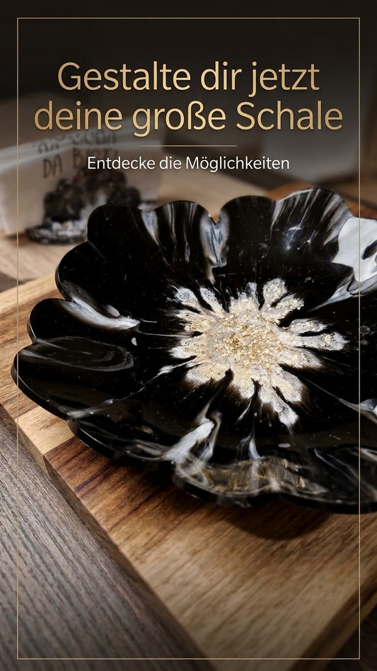 Große Blumenschale aus Epoxidharz in deiner Wunschfarbe