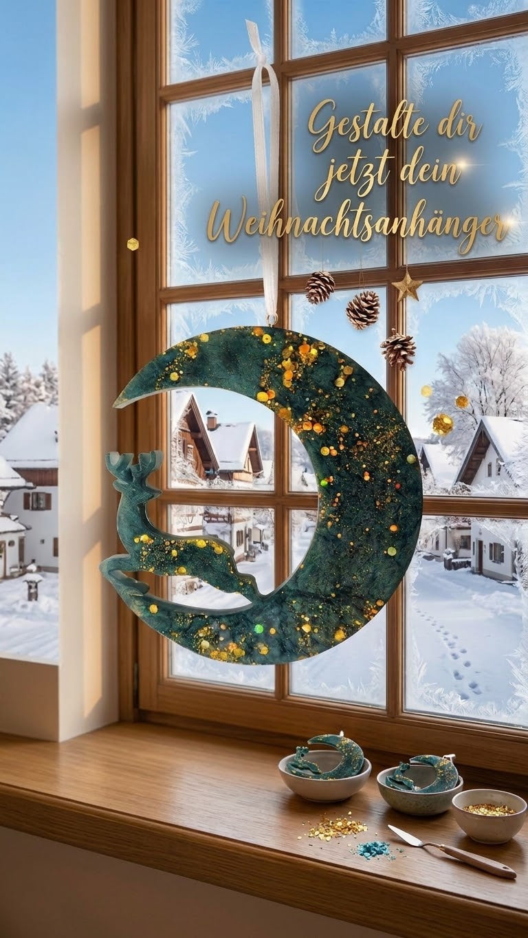 Weihnachtsanhänger aus Epoxidharz in deine Wunschfarbe