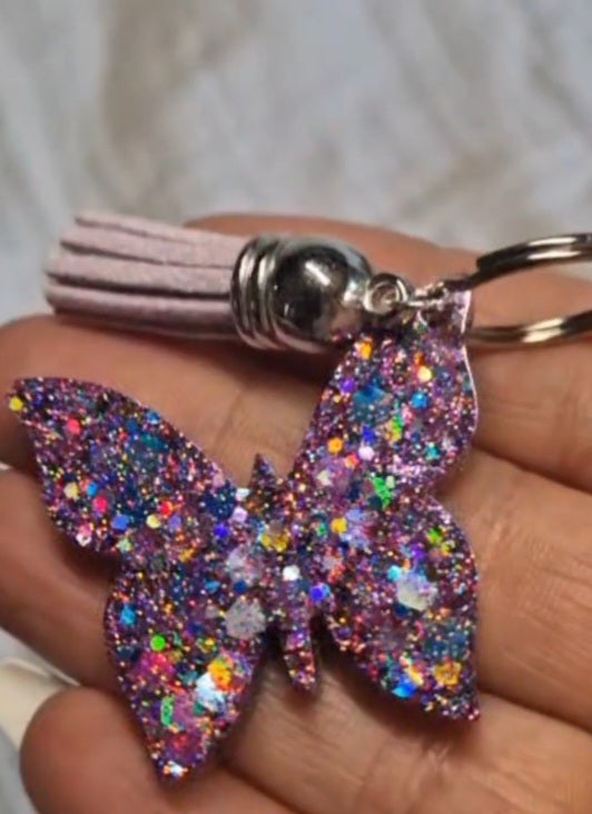 Schlüsselanhänger "Schmetterling" in versch. Varianten aus Resin