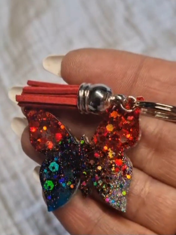 Schlüsselanhänger "Schmetterling" in versch. Varianten aus Resin