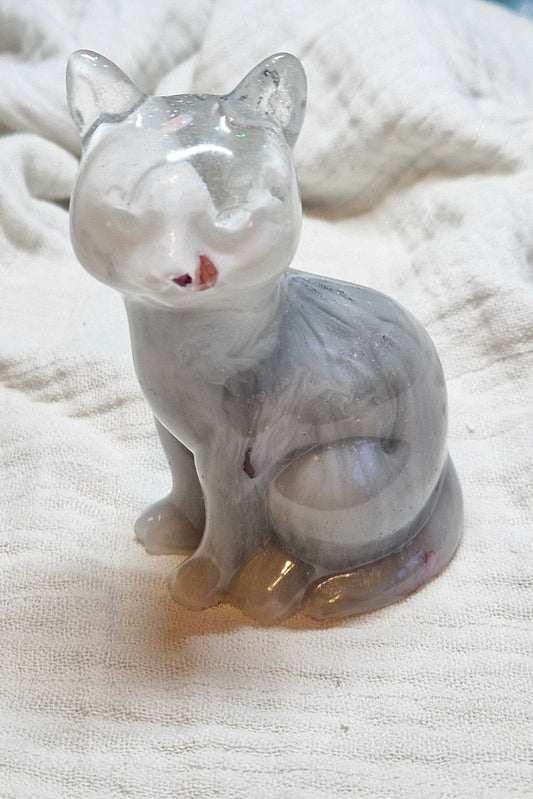 Große Katzen Figur aus Resin