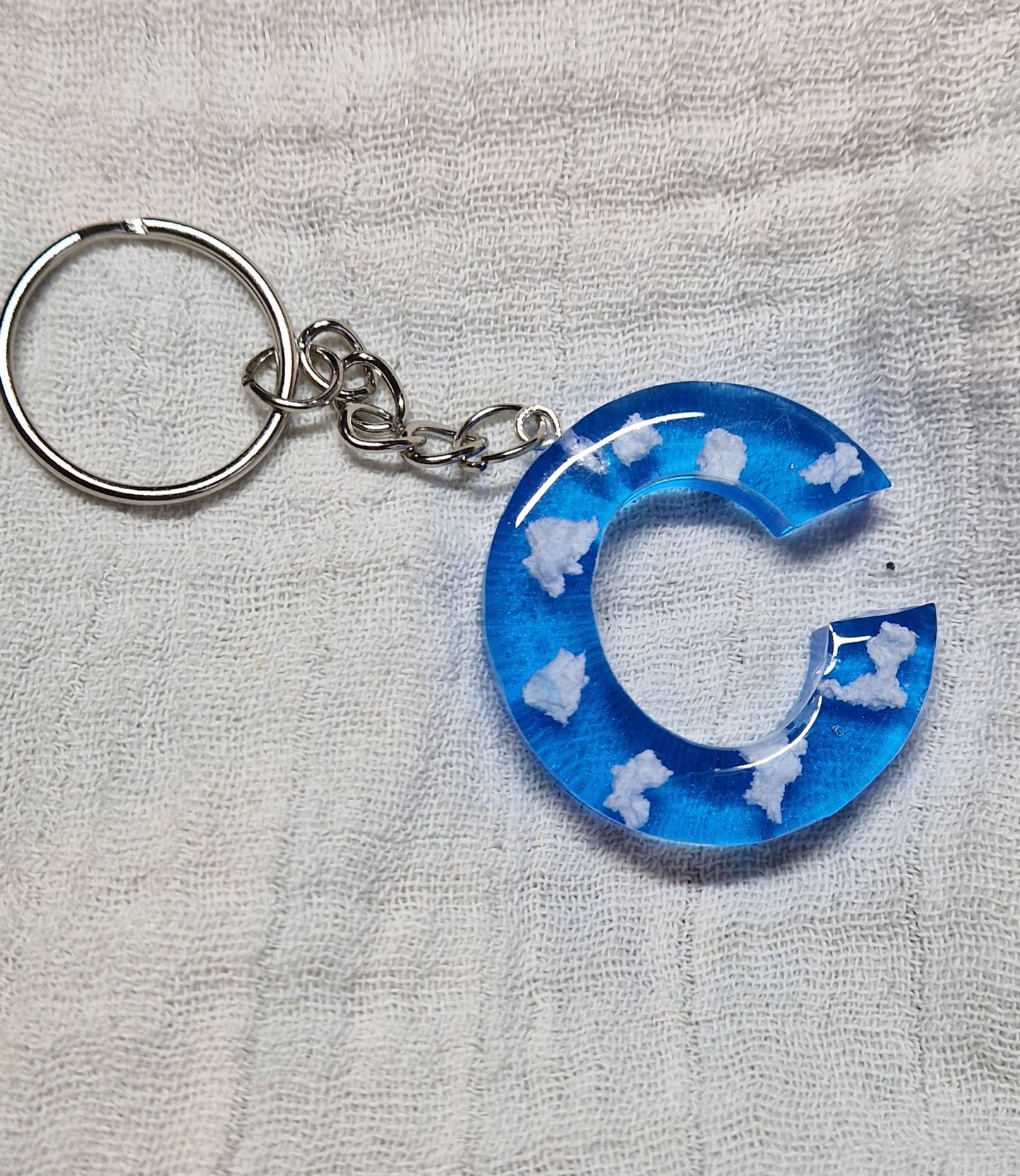 Buchstaben Schlüsselanhänger(Wolken)