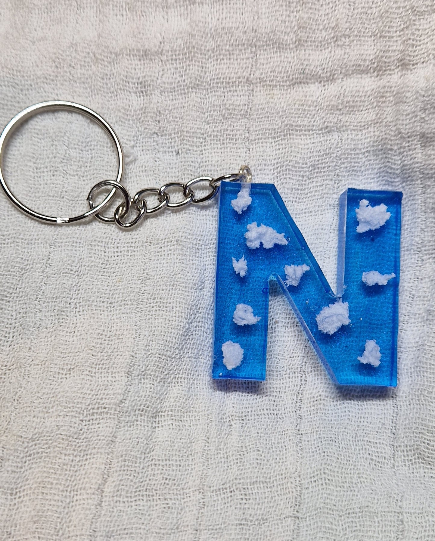 Buchstaben Schlüsselanhänger(Wolken)
