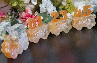 Erinnerung/Geburtszug in deiner Wunschfarbe aus Resin