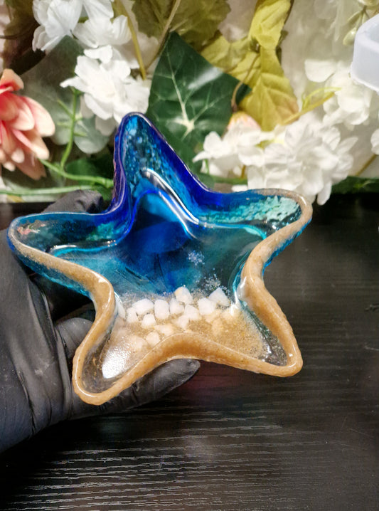 Schale "Seestern" aus Resin in versch. Farben