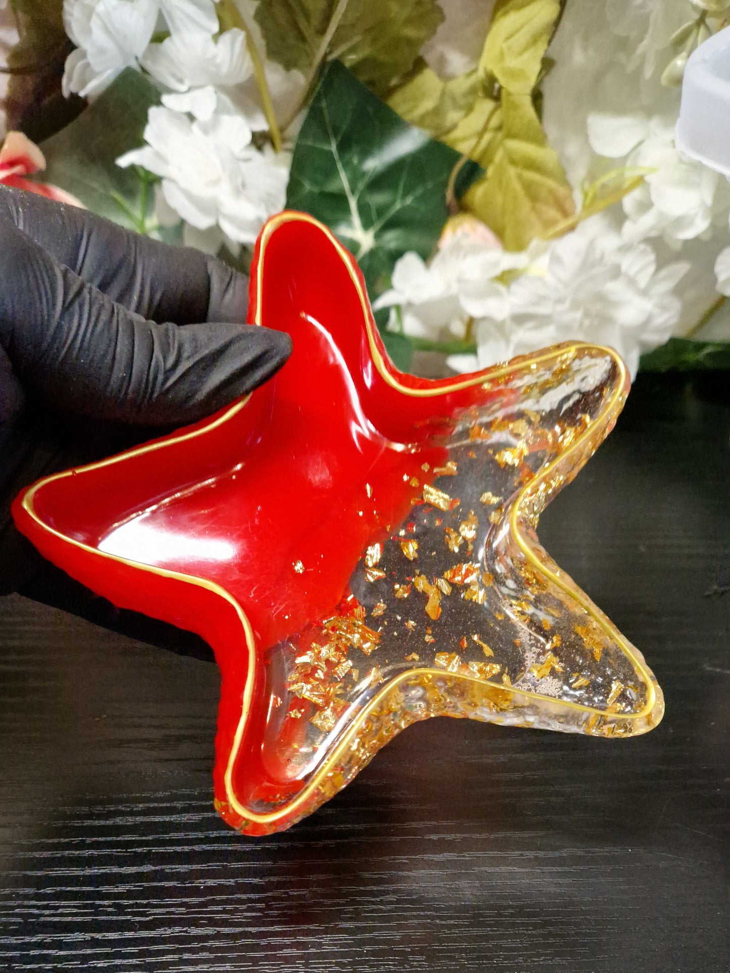 Schale "Seestern" aus Resin in versch. Farben