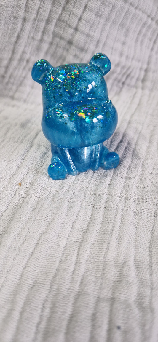 Figur aus Resin "Hippo" in versch. Farben