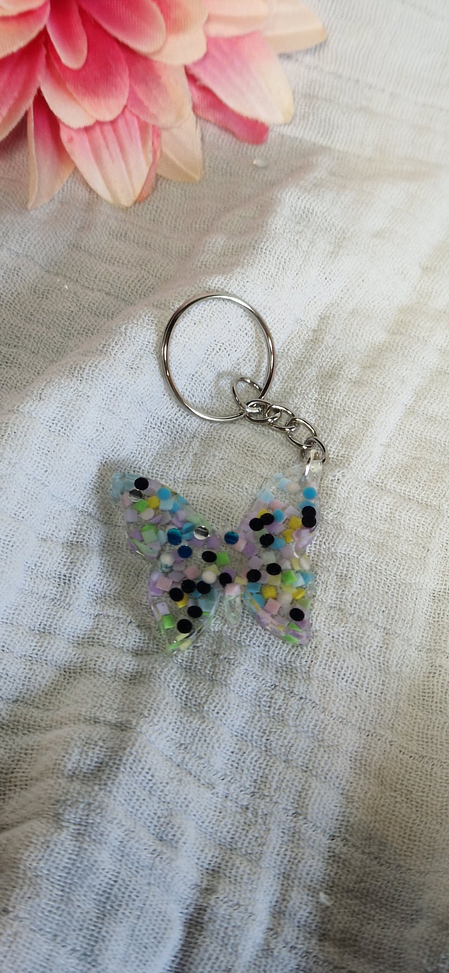 Schlüsselanhänger "Schmetterling" in versch. Varianten aus Resin