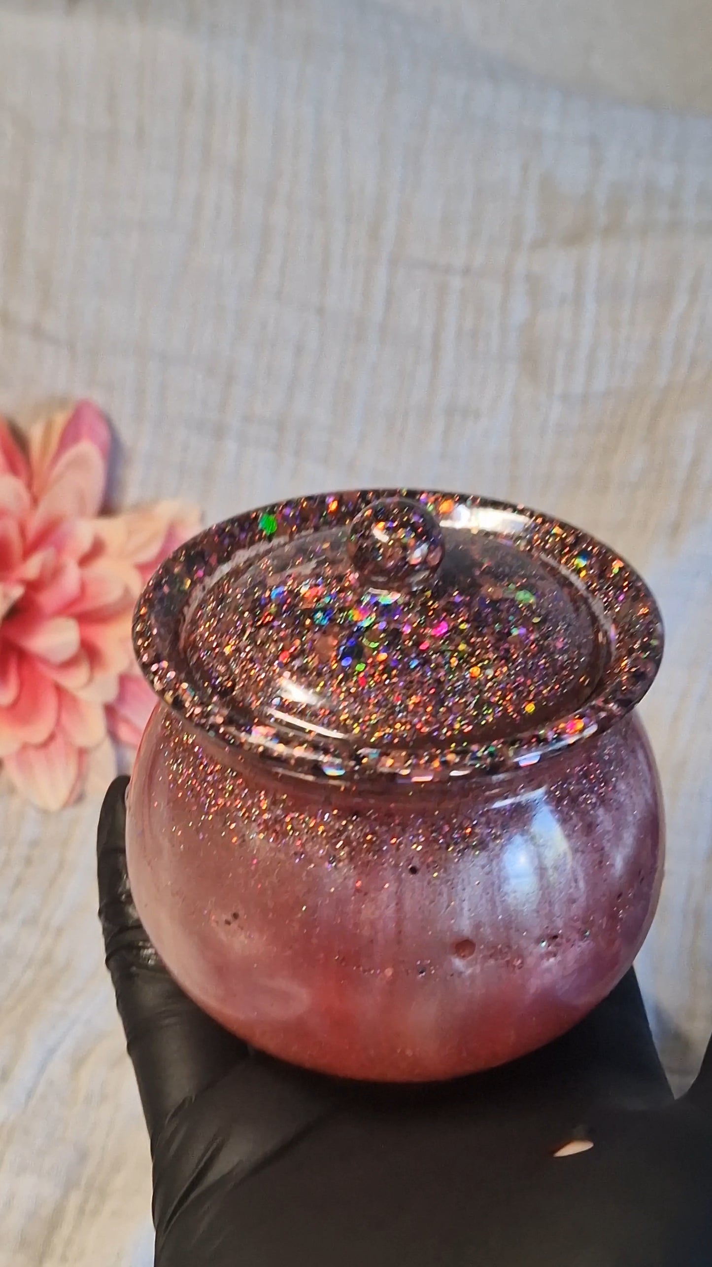 Dose "Honigtopf" aus Resin in versch. Farben