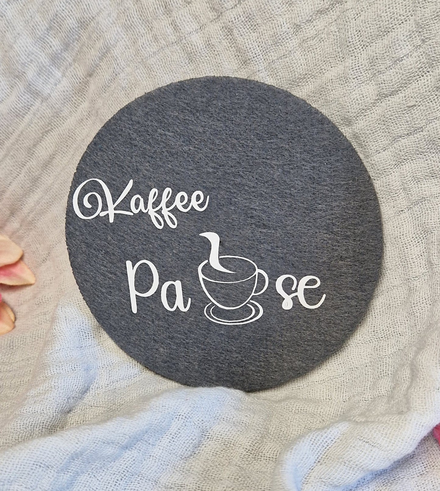 Untersetzer "Kaffeeliebhaber" aus Filz 10cm
