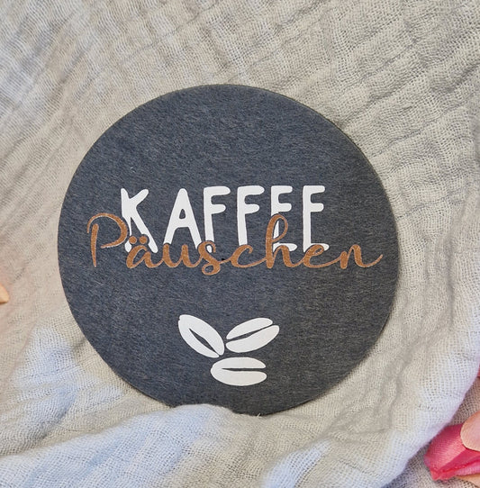 Untersetzer "Kaffeeliebhaber" aus Filz 10cm