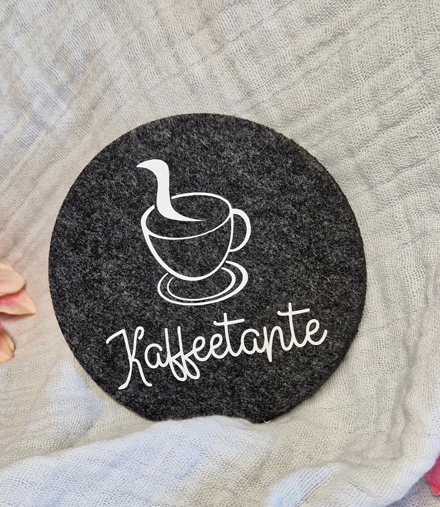 Untersetzer "Kaffeeliebhaber" aus Filz 10cm