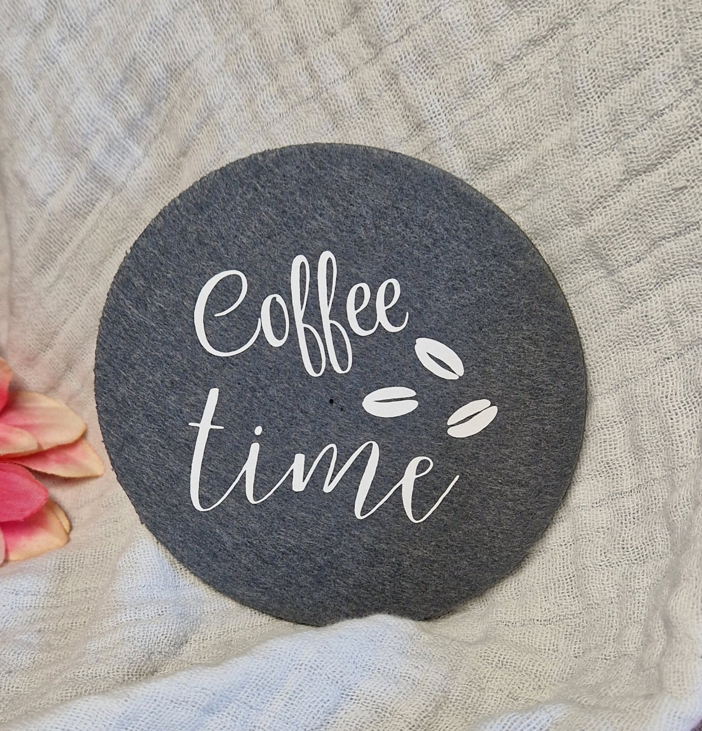 Untersetzer "Kaffeeliebhaber" aus Filz 10cm