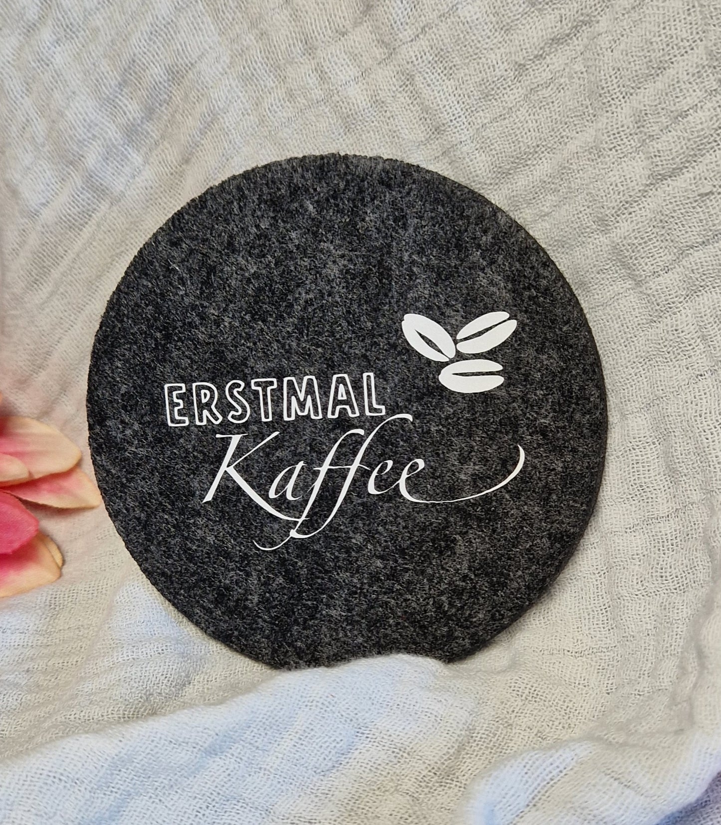 Untersetzer "Kaffeeliebhaber" aus Filz 10cm