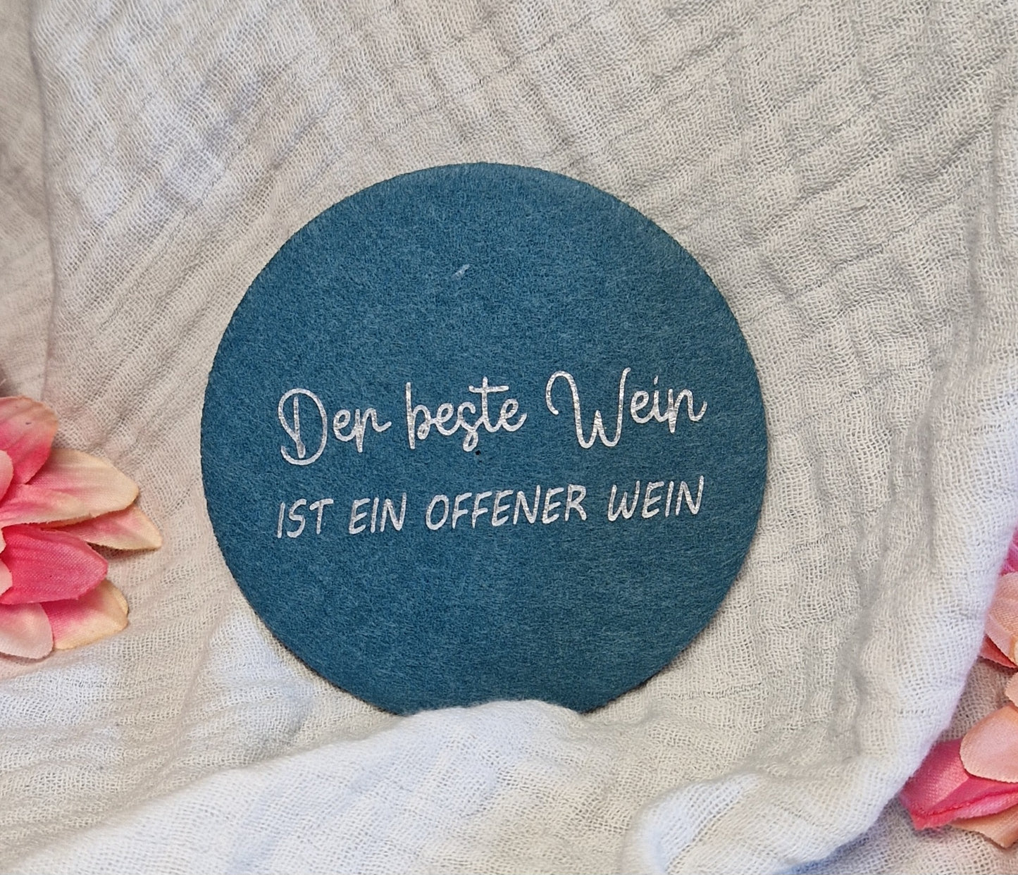 Untersetzer "Weinliebhaber" aus Filz 10cm